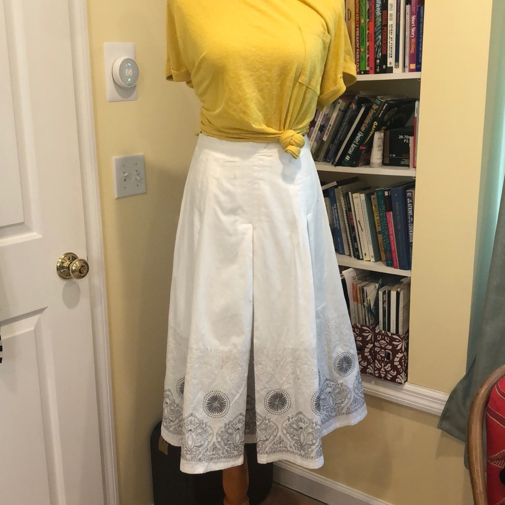 Embroidered white skirt | Coldwater Creek